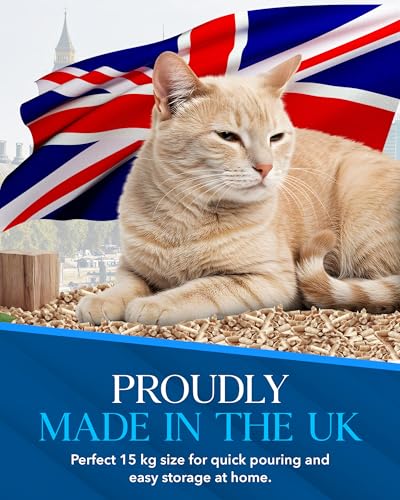 SIC Cat Litter 30L – Biodegradable Wood Pellet Cat Litter, Dust-Free & Unscented, Non-Clumping, Odour Control for Cats & Kittens, Natural, Soft Wood Pellets for Paws & Tray Freshness - Image 5