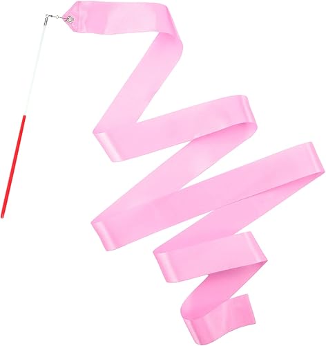 Miniatura 2 de 12 varitas de bailarina de color rosa claro, cintas de serpentina, recuerdos de fiesta para niñas, gimnasia rítmica, decoración de fiesta de
