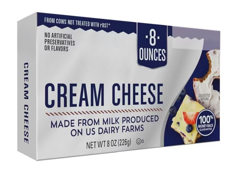 Cream Cheese Block contains many opportunities to be creative throughout your day. Has no artificial preservatives or flavors, so you can have a satisfying snack you won't feel guilty about. fun way to add something delicious to every meal. Beyond desserts, this creamy, spreadable, and smooth cream cheese is also perfect on your favorite veggies, bagels, crackers, pasta sauces, dips, and more. 6 PK [ 48 oz , 3 lb ]