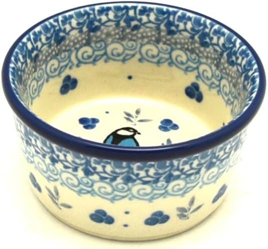 Polish Pottery Ramekin - Jay Blue