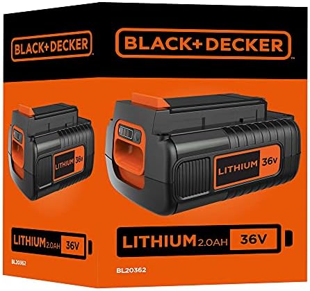 BLACK DECKER Lithium Ion Battery 36V 2.0Ah Convenient Compact Rechargeable and Versatile BBL20362