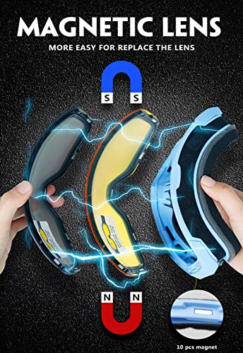 Copozz Ski Goggles, G2 Magnetic Snowboard Goggles, Polarized Otg Uv400 Skiing Goggles For Options #TOP1
