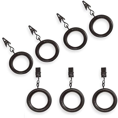 Cambria Casuals Clip Rings in Dark Brown (Set of 7)