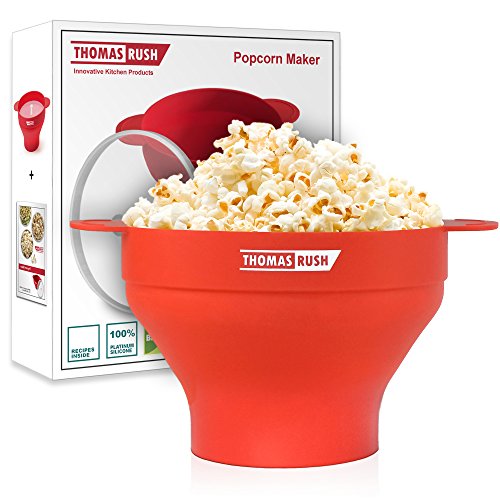 Mekbok Microwave Popcorn Maker - Microwave Popcorn Popper For Home - Collapsible Silicone Bowl - Red #TOP22