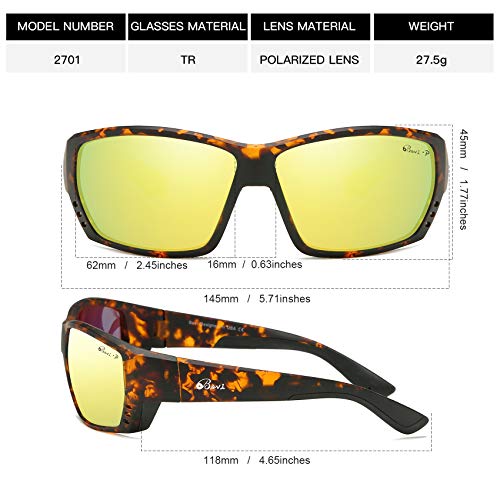 Image of Bevi Polarized Sports Sunglasses Ultralight TR90 Frame Glasses Flexible and Durable for Men Women Sun Glasses