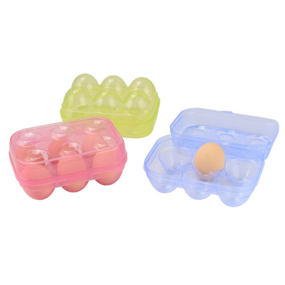Boîte à œufs Portable 6 œufs - En Plastique ABS Incassable - Poignée Et Couvercle - Idéale Pique-nique, Camping