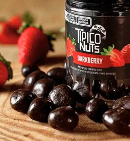 Morango com Chocolate Branco e Chocolate Amargo - Darkberry (Pote 180g)