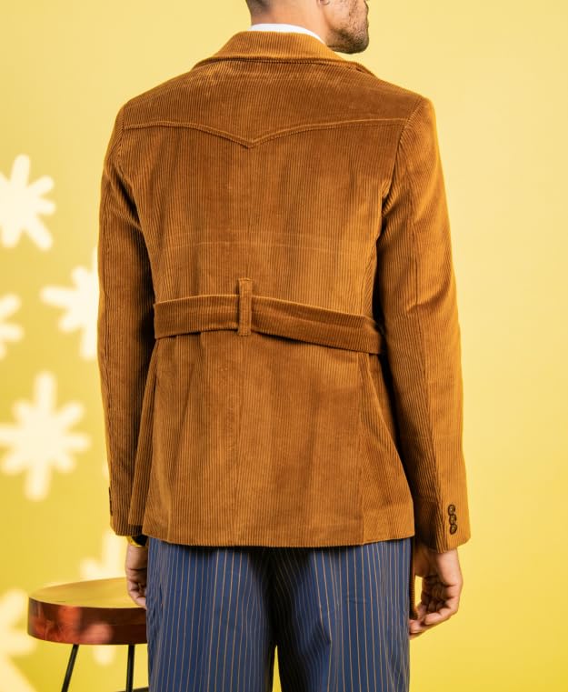 ORBITRAY Mens Corduroy Blazer Sport Jacket Slim Fit Jackets for Men Formal Blazer Wedding Groom Dinner Party OB0103