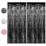 Photo Gallery tenda di tinsel nera, stelle filanti nere, 2 pezzi, 1 x 2 m, decorazione per halloween, decorazione di compleanno, colore nero, decorazione per feste di compleanno Photo Gallery tenda di tinsel nera, stelle filanti nere, 2 pezzi, 1 x 2 m, decorazione per halloween, decorazione di compleanno, colore nero, decorazione per feste di compleanno