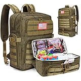 BERTASCHE Lunch Backpack for Men, 15.6 Inch Laptop Backpack for Work College Travel Camping Tactical