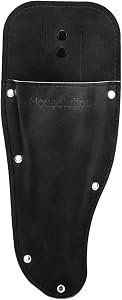 Housolution Garden Pruner Sheath, Premium PU Leather Holster Protective Case Cover Scabbard for Gardening Pruning Shears Scissor - Black