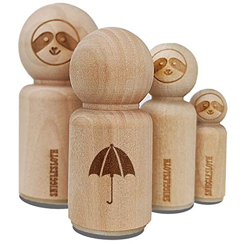 Rainy Day Umbrella Rubber Stamp for Stamping Crafting Planners - 1 Inch Medium