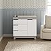 Babyletto Hudson 3-Drawer Changer Dresser with Removable Changing Tray in Grey and White, Greenguard Gold Certified