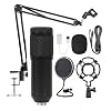 USB Hanging Condenser Microphone Set,192KHz/24Bit Gaming Microphone, PC Mic for Streaming,Online Class Live,YouTube,Tiktok,Ins,Podcasts,Recording,Mic or Mac/PS4/PS5(Black) USB-BM800