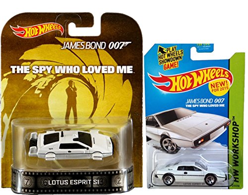 Hot Wheels James Bond Lotus Esprit S1 Underwater Spy who Loved Me Retro & HW Garage Mainline #219 White