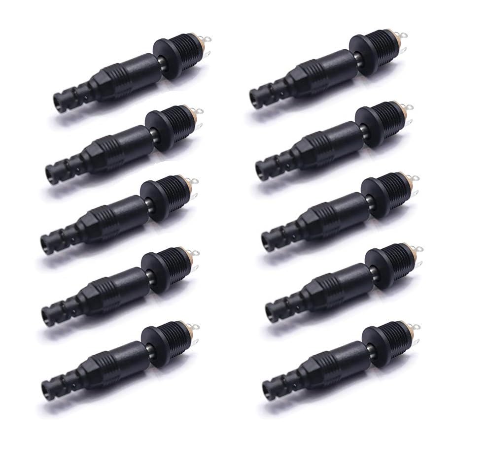 SOOTRA DC Male Plug With Female Round Socket Panel Mount Jack(Female Jack 3Pin) DC Connector Pair of (10)-image-9
