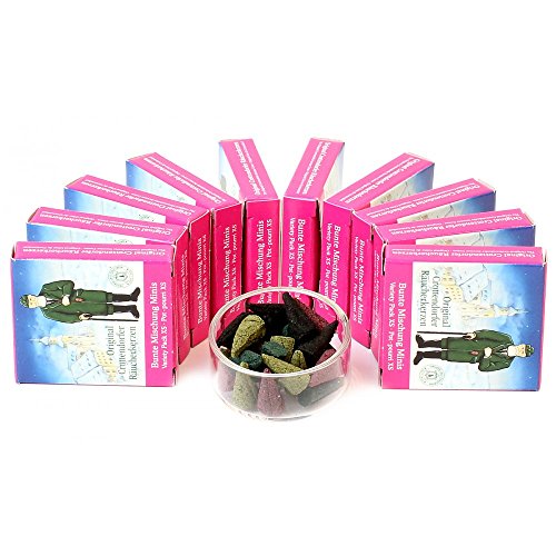 Original Crottendorfer Räucherkerzen - 10x24 Sparpack - Minis Bunte Mischung Erzgebirge