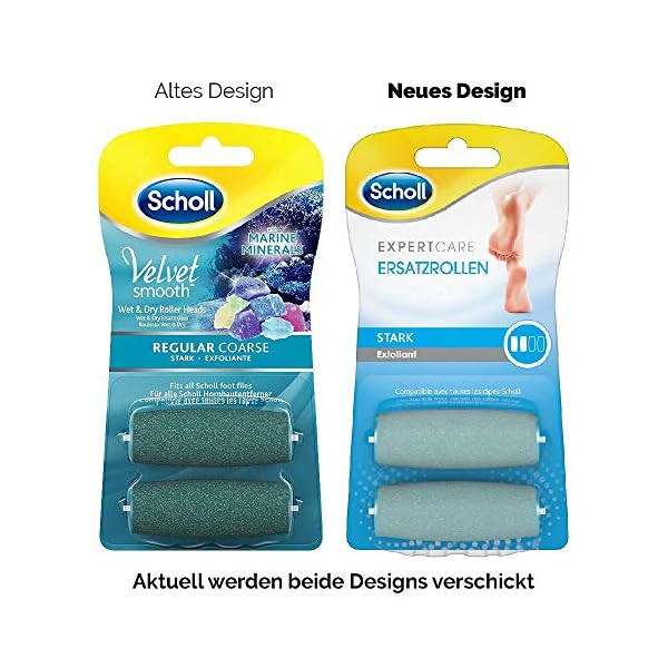 Scholl Velvet Smooth elektrischer Hornhautentferner Pro – 1 Gerät + Ladestation & Expert Care Wet & Dry Ersatzrollen… – Bild 7