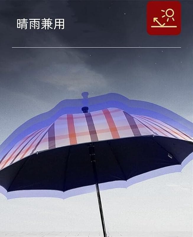 PVTK傘 日傘 長傘 傘と杖 晴雨兼用傘 ステッキ傘 歩行杖傘 防風傘 登山傘 登山 直径105cmアウトドア 滑り防止 父母 老