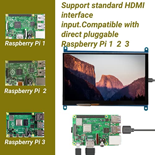 Image of 7-inch Display, Ultra HD Display Capacitive Touch Screen, Support for Independent Backlight Control and Hdmi Interface Input, Can Be Used As Hdmi /Raspberry Pi /Computer Monitor.