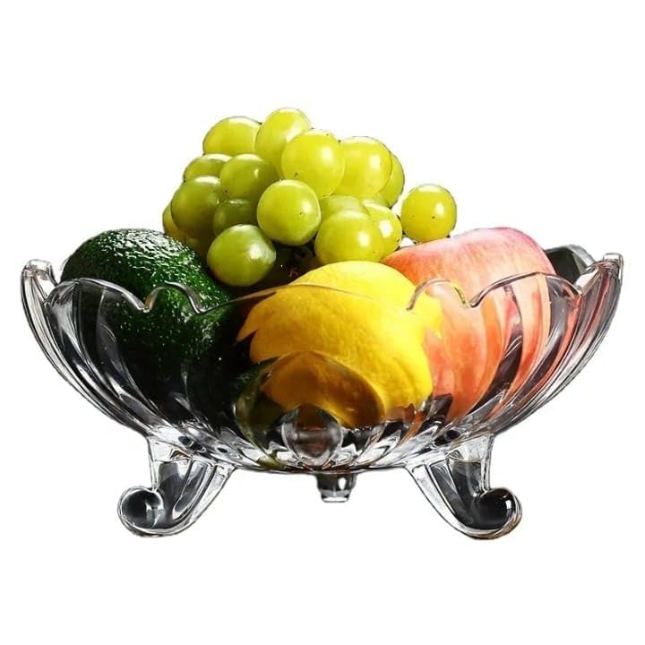 SELLSWIPE Crystal Glass Fruit 3 Leg Bowl for Basket Stand Vegetable Serving Bowl Large Decorative for Kitchen Reception Dining Table Transparent, Classic - 1 Pcs, Clear (B0DG5MY3SL) Amazon Price History, Amazon Price Tracker