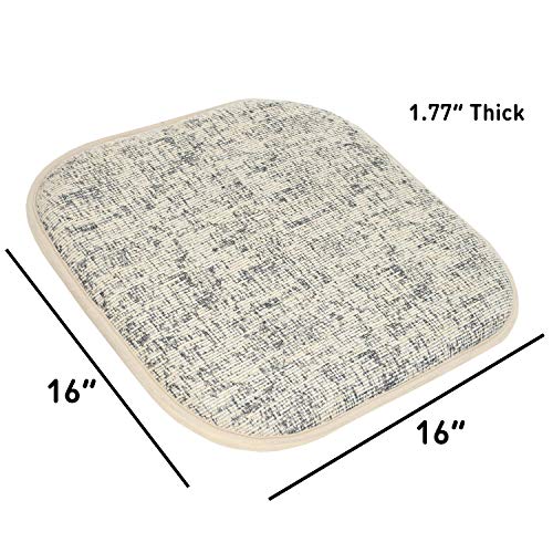 image for Sweet Home Collection Chair Cushion Memory Foam Pads Honeycomb Pattern