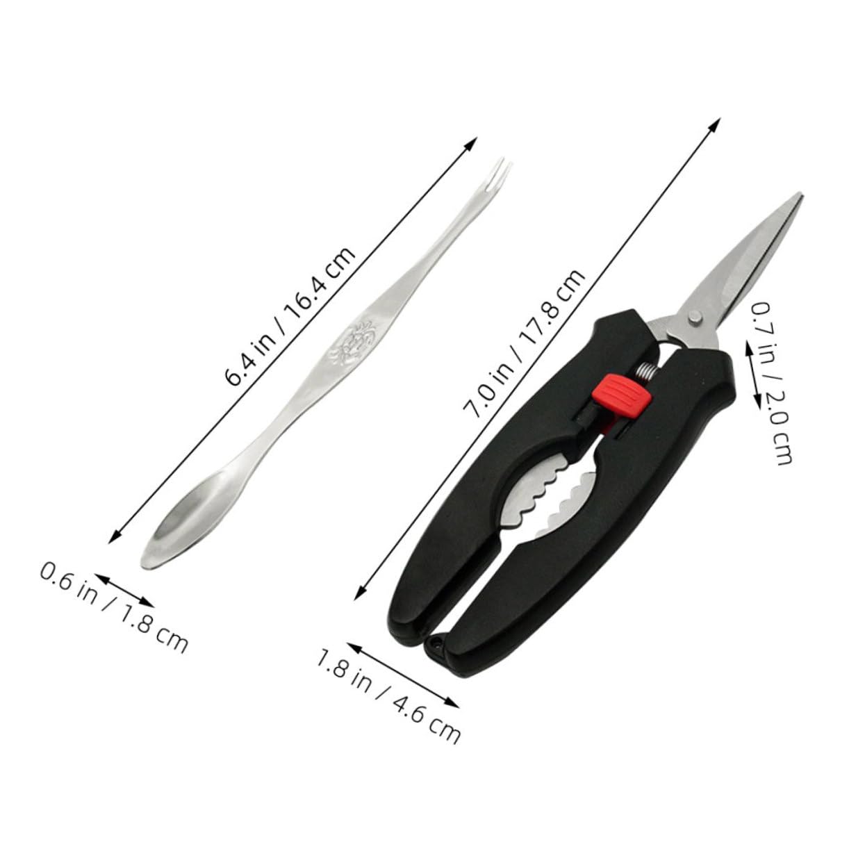 Gatuida 3sets Strumenti per Mangiare Granchio Kit Professionale con Pincette Forchetta e Scatola di Conservazione Utensili per di Mare Design Unico per Estrazione Facile della per Amanti