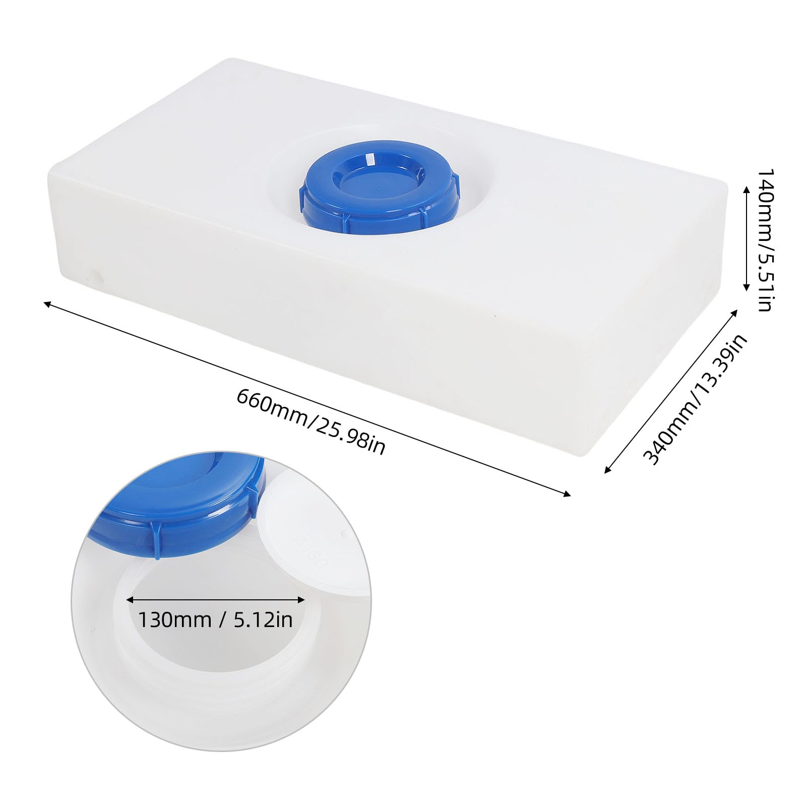 Luocute 8 Gallonen RV -Wassertank, Ideal für Wohnmobile, Anhänger, Boote, Hergestellt aus LLDPE, Stoßdicht, Durchlaufsicher, Tragbar, für Saubere Trinkwasserlager und -Transport mit