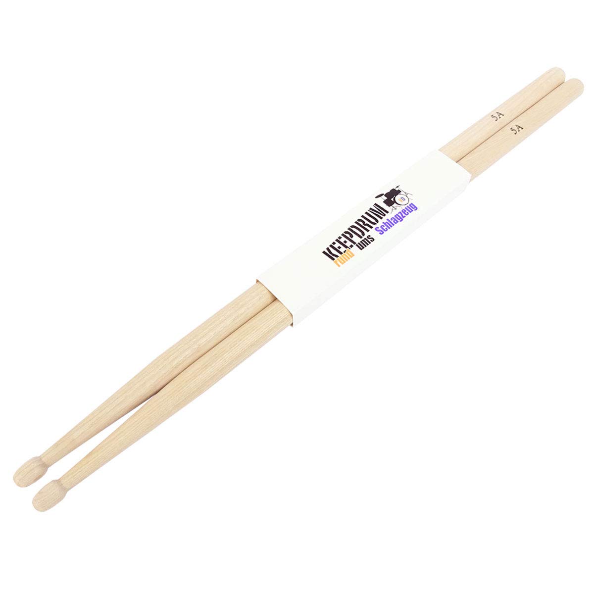 keepdrum 5A Hickory Drumsticks Schlagzeug-Stöcke Wood 12 Paar