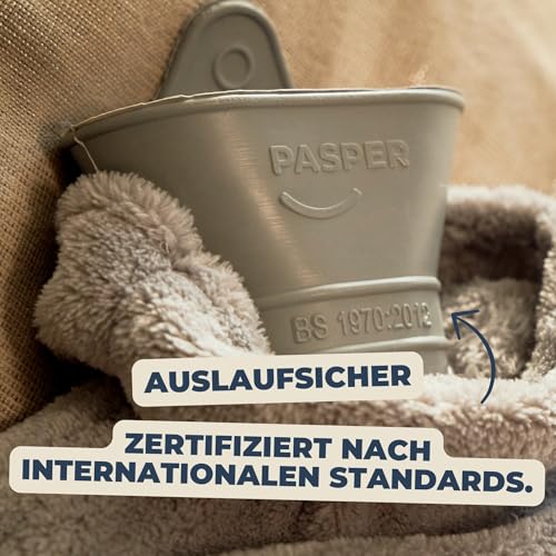 XXL Wärmflasche Lang & Groß 3,5 Liter mit Bezug - Nahtlose Ausführung - Dackel Hund Weiches Wärmflaschenbezug - Lange Wärmeflasche XL für Babys, Kinder und Erwachsene - Geschenk für Frauen Freundin