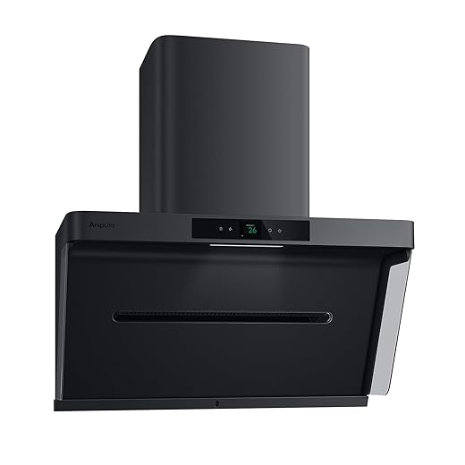 P1 36'' IQV Range Hood| PM2.5 Real-time Monitoring| Stainless Steel Under Cabinet/Wall Portable Stove Vent with Touchscreen |13m/s High Speed | Quiet Kitchen Black Wall Mount Range Hood