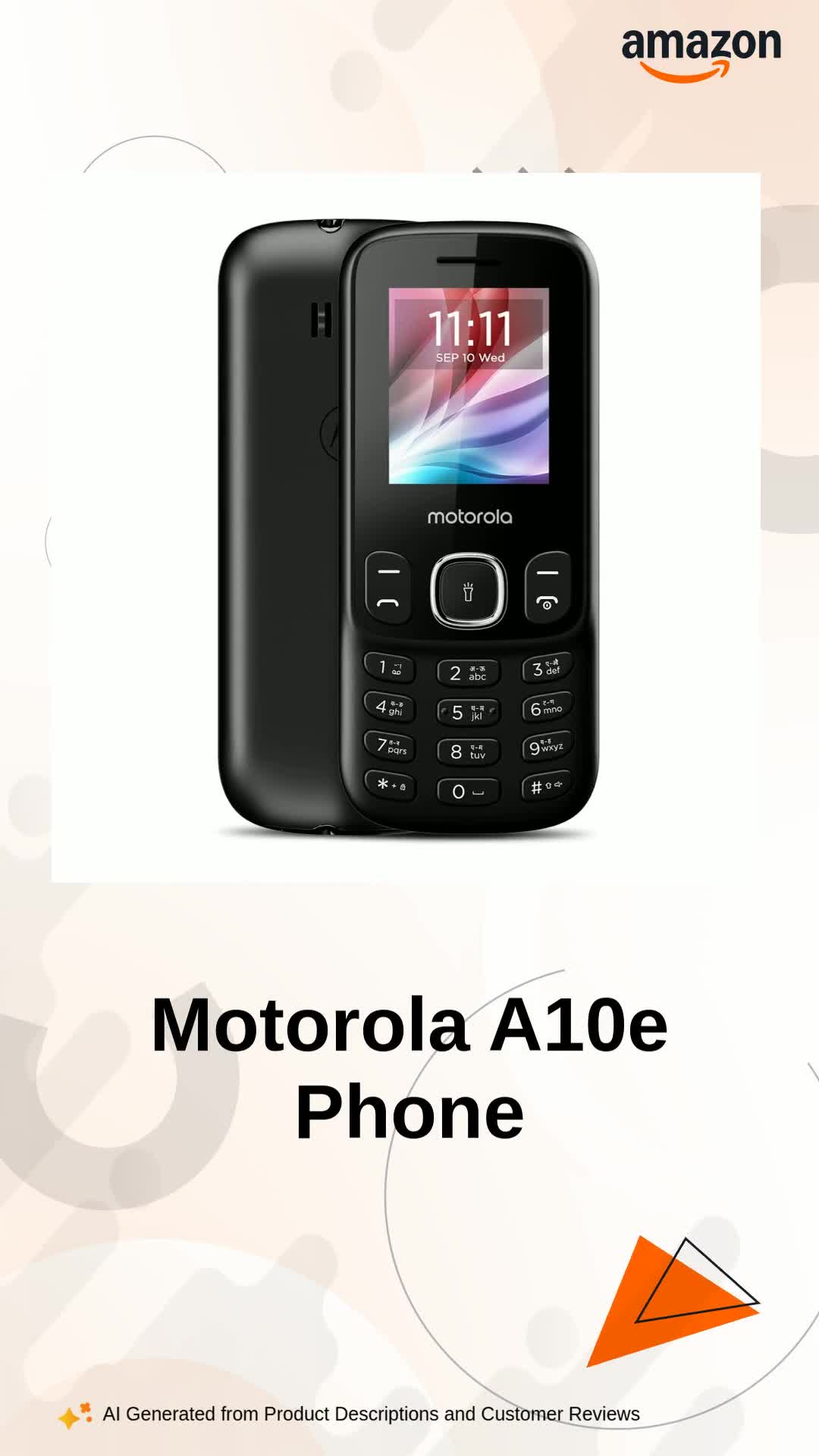 Motorola All-New A10e Dual Sim keypad Phone | 2 Years Replacement | Long Lasting Battery | Bluetooth Facility | Loud Sound | Wireless FM | Auto Call Recording (Black) : Amazon.in: Electronics Motorola All-New A10e Dual Sim keypad Phone | 2 Years Replacement | Long Lasting Battery | Bluetooth Facility | Loud Sound | Wireless FM | Auto Call Recording (Black) : Amazon.in: Electronics