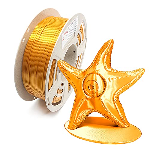 RepRapper Gold Silk PLA Filament for 3D Printer & 3D Pen 1.75 mm (ΓΒ± 0.03 mm) 2.2 lbs (1 kg), Silky Shiny Shine 3D Printing Materials RepRapper Gold Silk PLA Filament for 3D Printer & 3D Pen 1.75 mm (ΓΒ± 0.03 mm) 2.2 lbs (1 kg), Silky Shiny Shine 3D Printing Materials