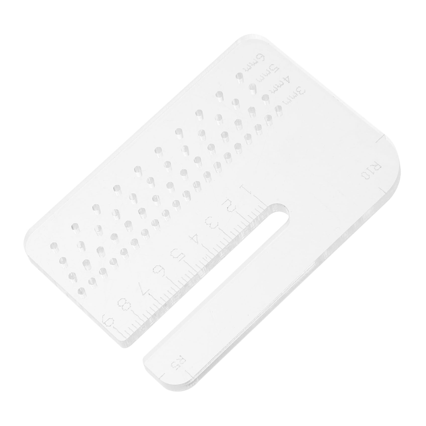 Cabilock Leather Punching Aid Plate Acrylic Hole Punch Belt Punch Tool for Leather Crafting 4mm Thick Design