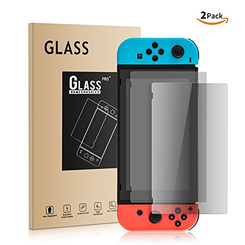 CHINFAI Tempered Glass Film 2-Pack Screen Protector for Nintendo Switch 2017 (Screen Protector for Nintendo Switch 2017)