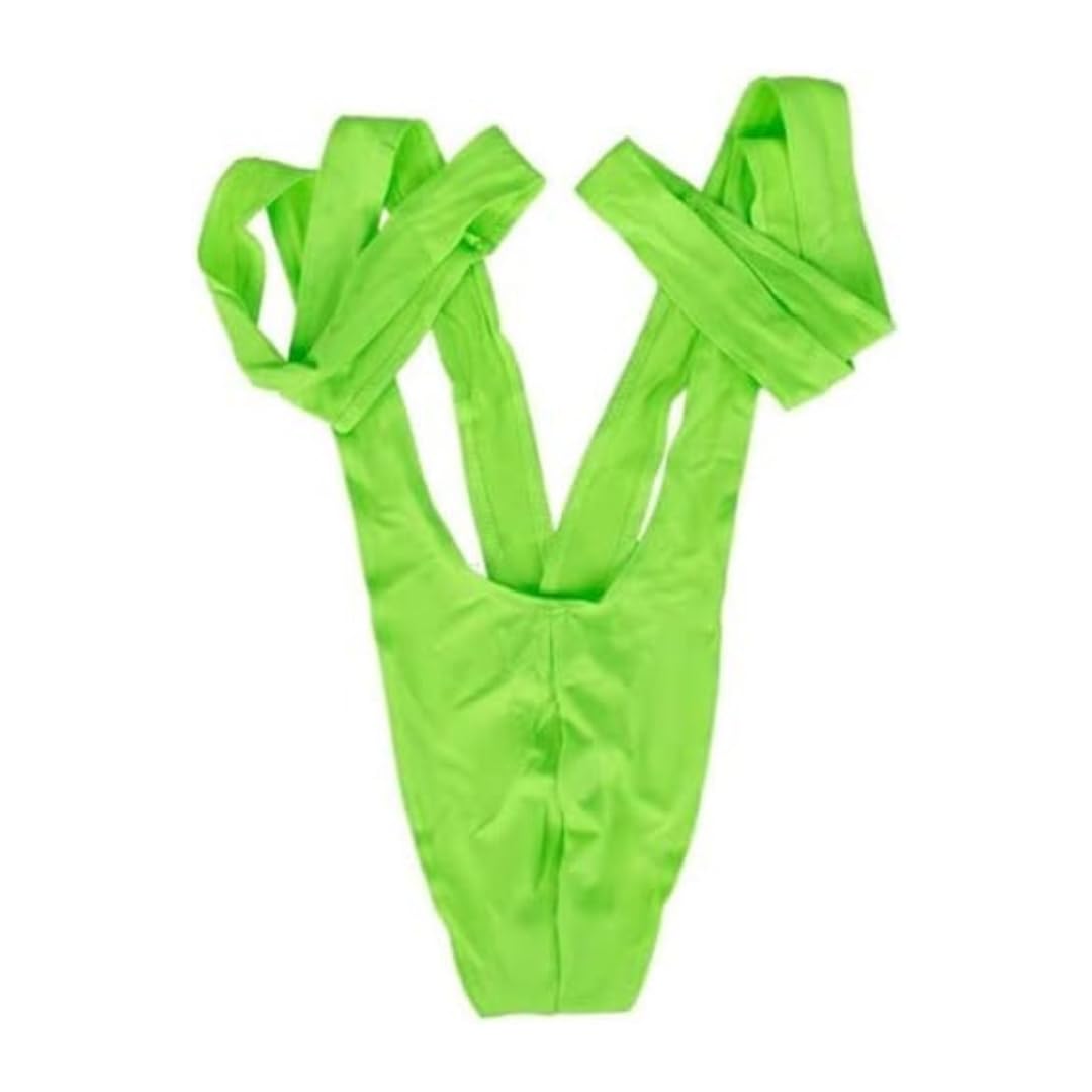 LND Gifts Borat Costume, Green Mankini Stag Do Outfit, Mens Thong Underwear One Size Fits Most, Rude Gifts For Men Joke Secret Santa Gift For Men Elf Mankini Sexy Mens Underwear