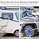 MAXVINI Autowaschbürste Teleskopstiel, 160 CM 2 in 1 Autowaschbürste mit Stiel Vierteilig Einziehbar Langer Griff 180 ° Drehung Multifunktional Autowaschmopp für Auto RV Trucks LKW Wohnwagen Wohnmobil