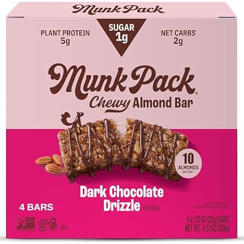 Munk Pack Keto Granola Bar Dark Chocolate Cocoa, 1.12 Oz, 4 Ct Cover