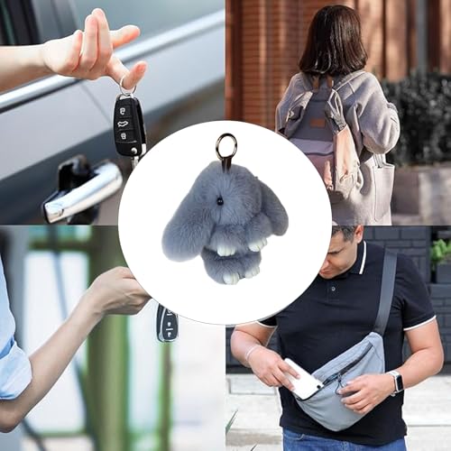 Image of Bunny Keychain, Plushies Keychain for Girls and Teens, Bag Charms Soft Toy for Everyday Use, Gift for Students, Enthusiasts, and Gift Shops