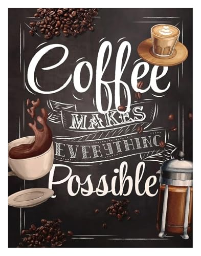 Affiche de tasse à café nordique pour décorer la cuisine ou un salon de thé chaleureux