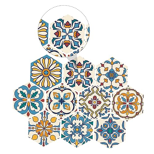 HOMSFOU 10piezas Suelo Adhesivo Para Baño y Cocina Pegatinas Antideslizantes Fácil De Instalar y Quitar