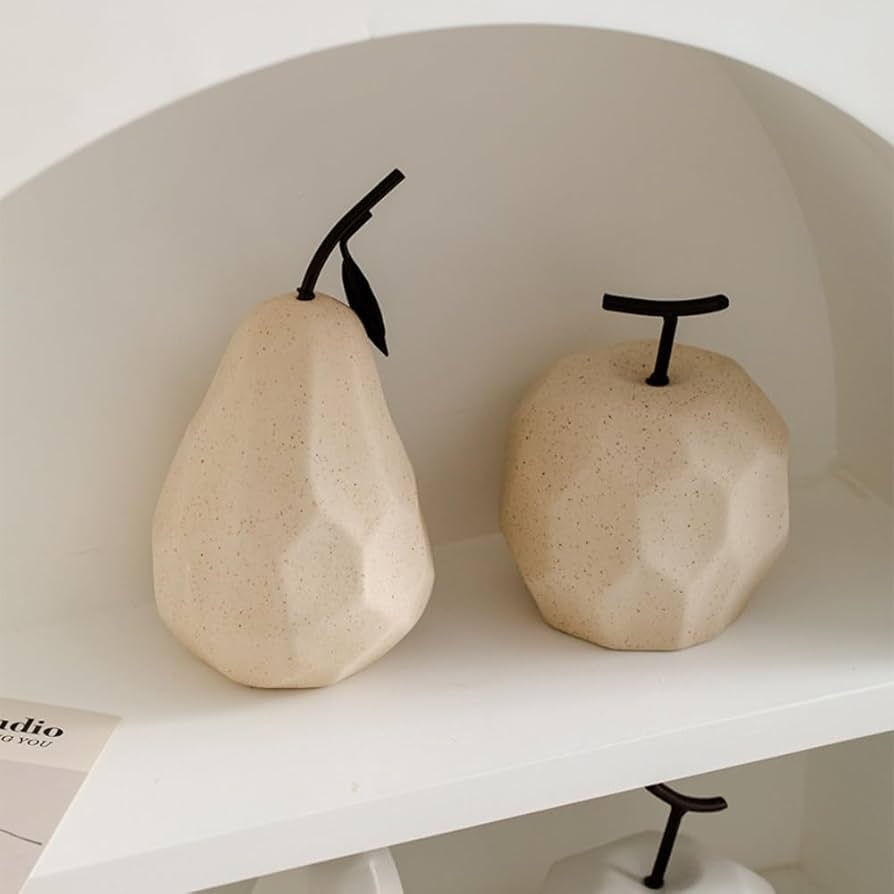 Amazon.co.jp: Aeroorリンゴ 梨凋像 リンゴ 置物 工芸品 陶磁器