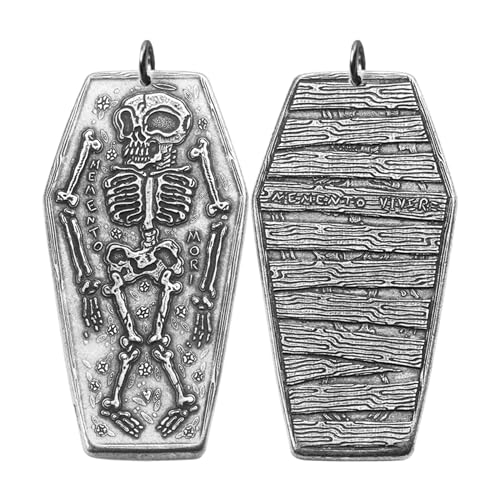 Coffin Memento Mori Memento Vivere Fine Silver Charm Necklace