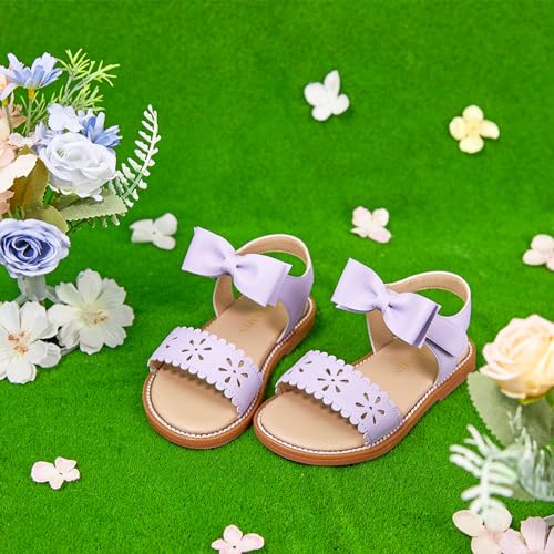 Image of PHIRAMIN Toddler Flower Girl Sandals - Girl Dress Shoes Toddler Little Kid Wedding Party