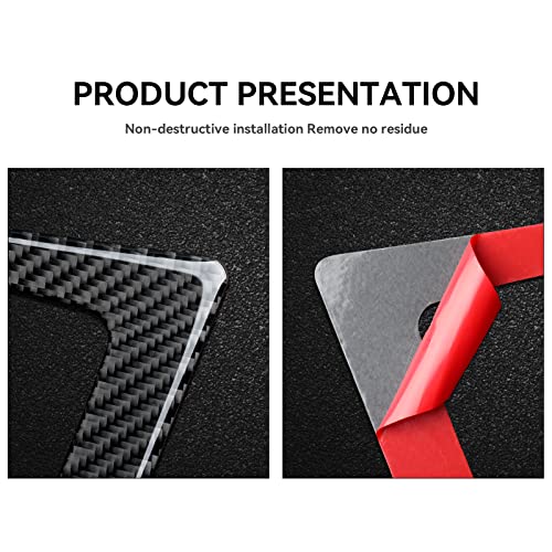 Image of Car Gear Shift Panel Sticker Decal Carbon Fiber Trim fits for BMW F30 F31 F34 3GT F32 F33 F36 2012-2019 Accessories - 330e NOT FIT (Black)