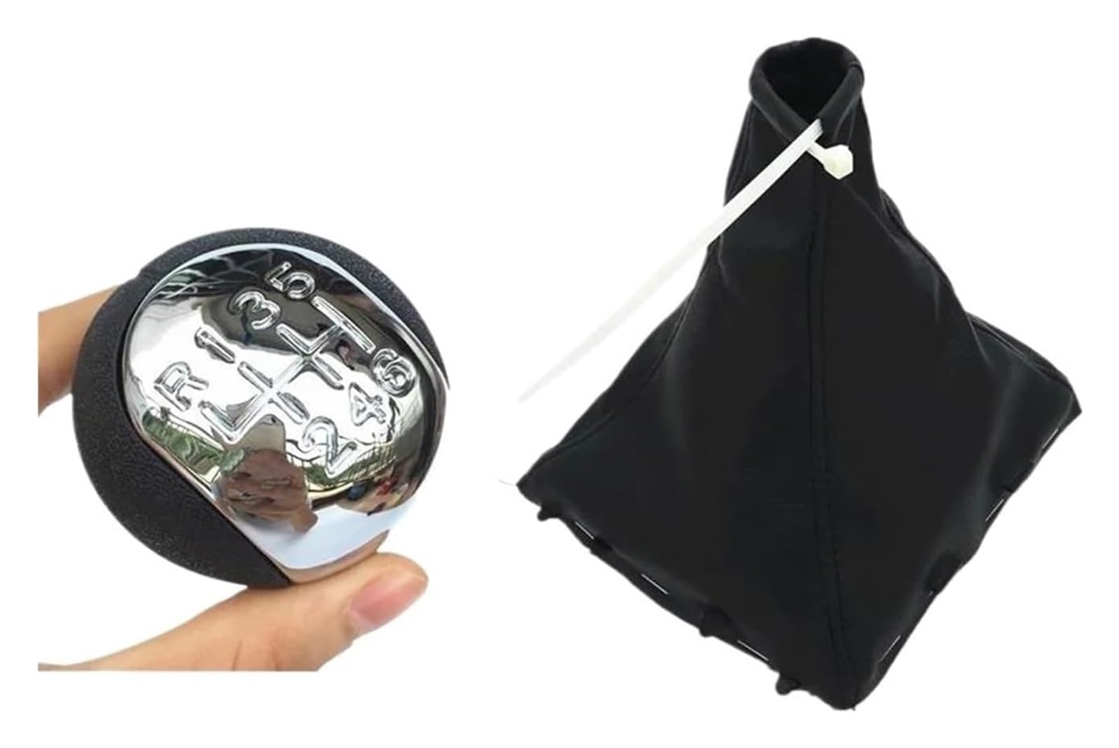 TRASH BIN Car Gear Shift Knob for Opel for Vectra C 2002-2005 5 6 Speed Manual Car Gear Shift Knob Gaiter(Set 12345R)