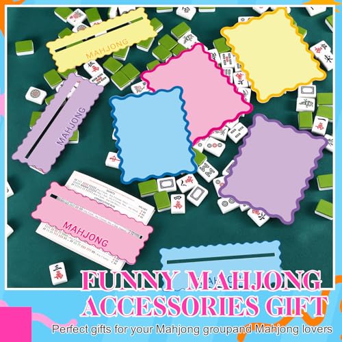 Set accesorios Mahjong 8 piezas PVC colorido miniatura 5