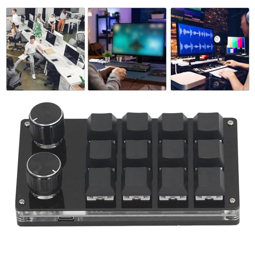 Teclado mecánico programable de 12 teclas con doble perilla y switches rojos para OS X 7