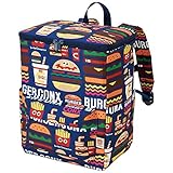 スケーター (skater) スクエア型 リュックサック 子供用 リュック バーガCONミックス 幅25×奥行16×高さ30cm RYUSQ1