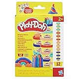 Hasbro Play-Doh, Pack de 12 Mini- Regalos, Botes de Plastilina Personalizables, Juguetes de Arte para Fiestas, Kits Creativos para Niños y Niñas a Partir de 2 Años, Regalo de Manualidades